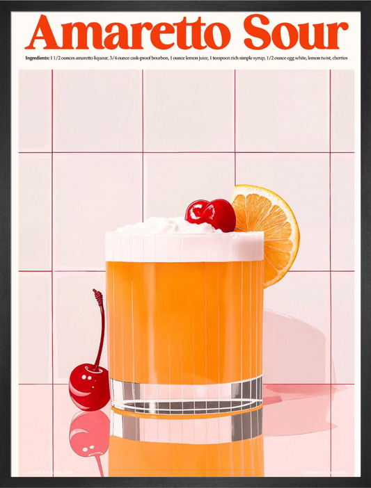 Amaretto sour cocktail kitchen poster - La Fabrique boutique de tableaux en ligne Maroc

